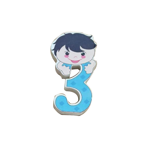 Ξύλινος αριθμός αγόρι "3"-τρία