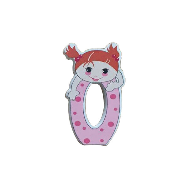 Ξύλινος αριθμός κορίτσι “0”-μηδέν