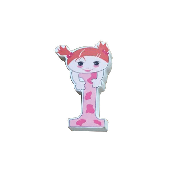 Ξύλινος αριθμός κορίτσι “1”-ένα