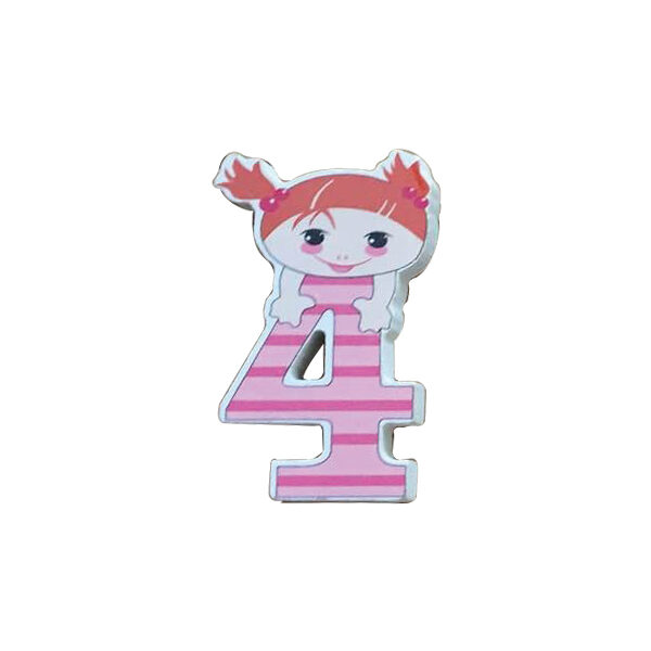 Ξύλινος αριθμός κορίτσι “4”-τέσσερα