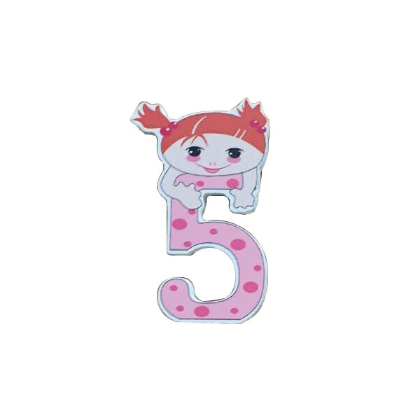 Ξύλινος αριθμός κορίτσι “5”-πέντε