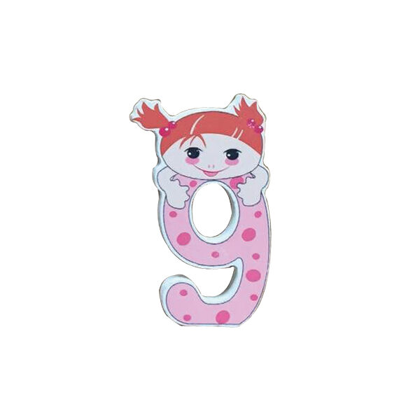 Ξύλινος αριθμός κορίτσι “9”-εννιά