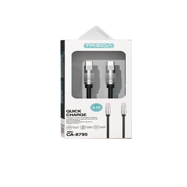 Treqa Καλώδιο ταχείας φόρτισης CA-8795 type-c σε type-c 1m 9,1A