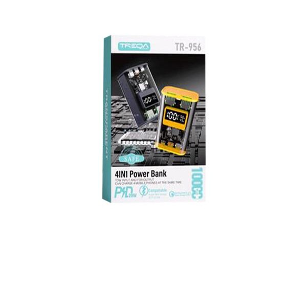 Διάφανο Power Bank με 4 θύρες 10000 mAh Treqa TR-956