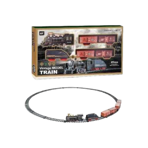 Σετ κλασσικό τρενάκι με ράγες & εφέ ατμού - 3299-72 - 305227