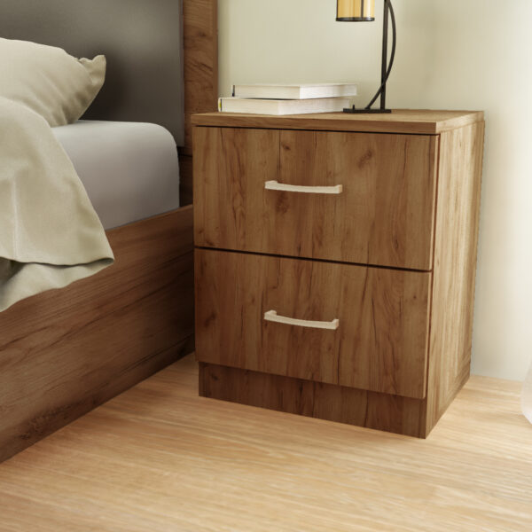 Κομοδίνο "PARMA" σε χρώμα καρυδί 45x34x47