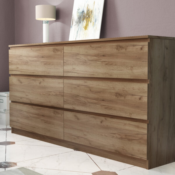 Συρταριέρα "PARMA" σε χρώμα καρυδί 138x40x71