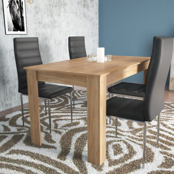 Τραπέζι "LINE" σε χρώμα μελί 140x80x75