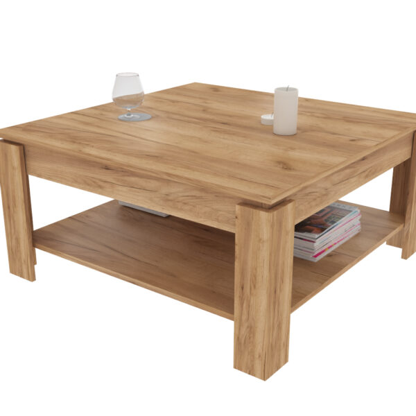 Τραπέζι σαλονιού "PARMA" σε μελί χρώμα 90x90x50