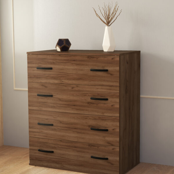 Συρταριέρα "PARMA" σε χρώμα καρυδί 80x45x90