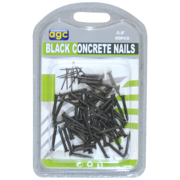 Σετ 60 μαύρα καρφιά 0,8"