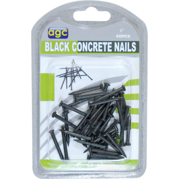 Σετ 40 μαύρα καρφιά 1"