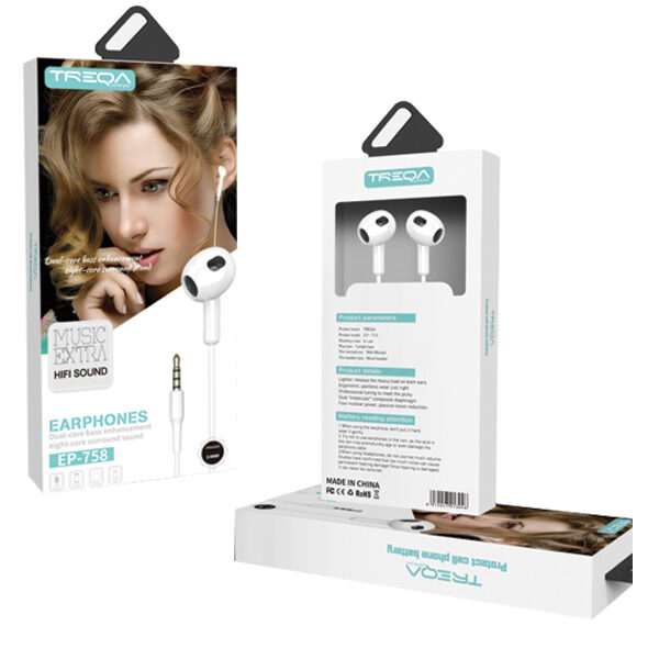 Ακουστικά Treqa EP-758 με βύσμα 3,5mm