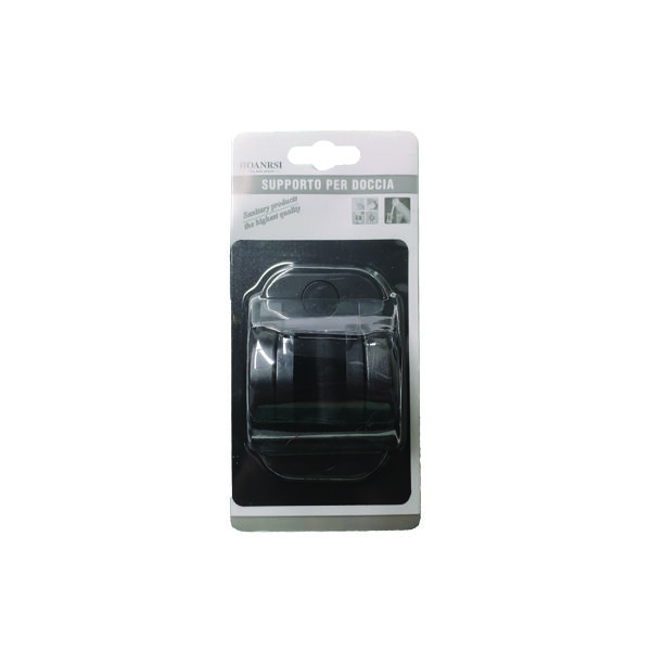 Βάση τοίχου για τηλέφωνο μπάνιου μαύρη
