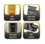 Κουρευτική μηχανή - KM-1866 - Kemei - Gold - Image 4