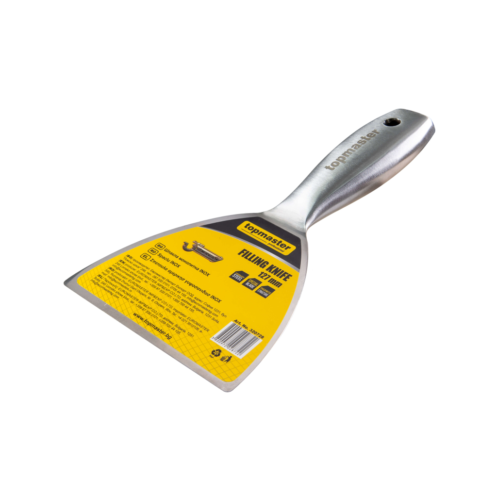 320728 TOP MASTER Σπάτουλα αμερικής γυψοσανίδας inox 127mm 320728 - Image 1
