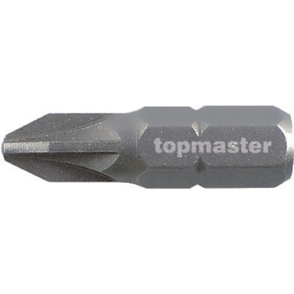 TOP MASTER Μύτη κατσαβιδιού με μέγεθος PZ2 25mm συσκευασία 2τεμ. 338705