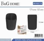 Θήκες οδοντόβουρτσας πλαστικές σε σετ 5Χ - Black - 21770 - Image 2
