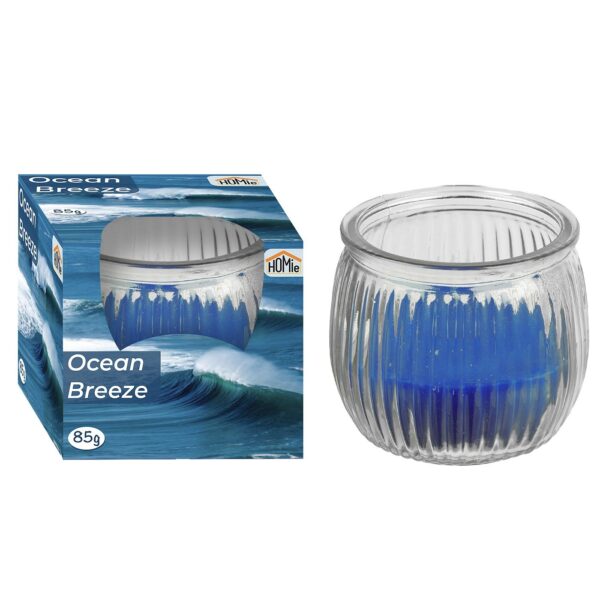 Κερί Ocean Breeze σε Βάζο 21h, 85gr Net, 7x6,5cm Homie 57479