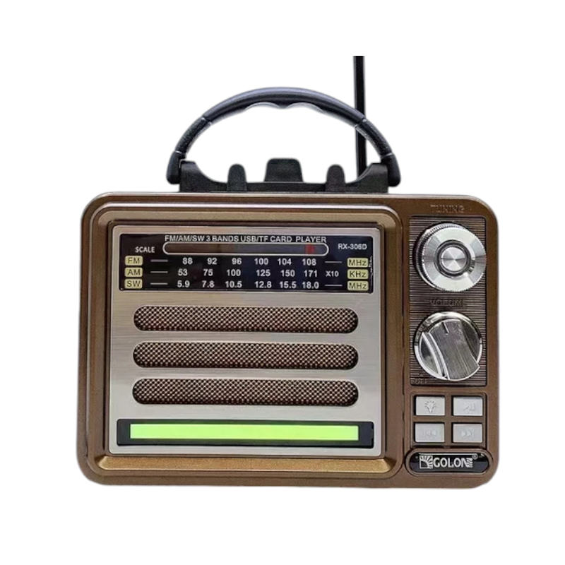 370045-2 Επαναφορτιζόμενο ραδιόφωνο Retro - RX-306D - 370045 - Brown - Image 1