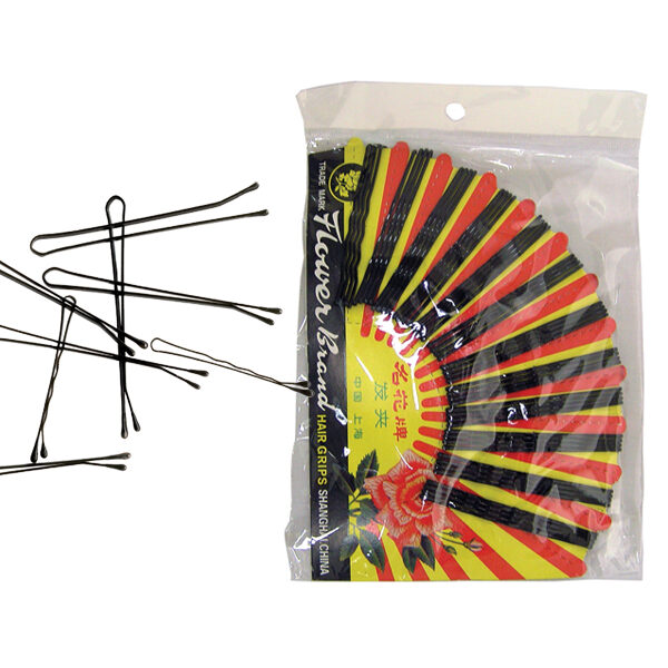 Τσιμπιδάκια μεταλλικά μαύρα μεγάλα σετ 48