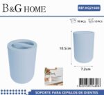 Θήκες οδοντόβουρτσας πλαστικές σε σετ 5Χ - Light Blue - 21680 - Image 2