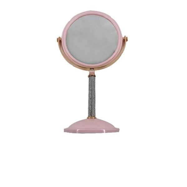 Καθρέφτης επιτραπέζιος στρογγυλός με στρασάκια στη βάση