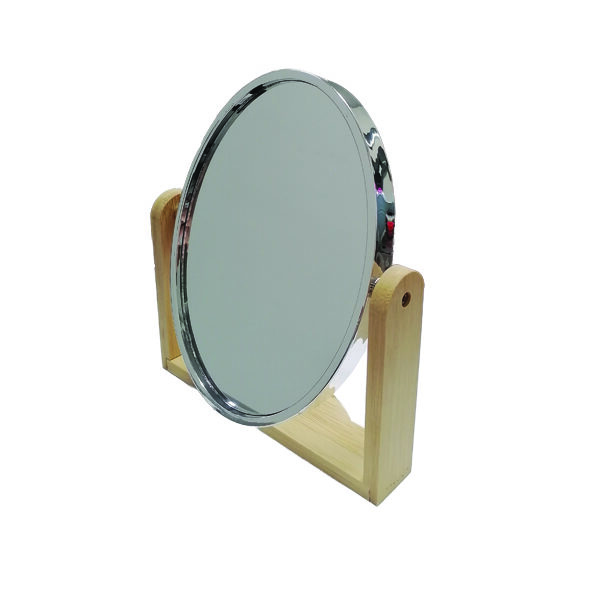 Καθρέφτης οβάλ σε ξύλινη βάση