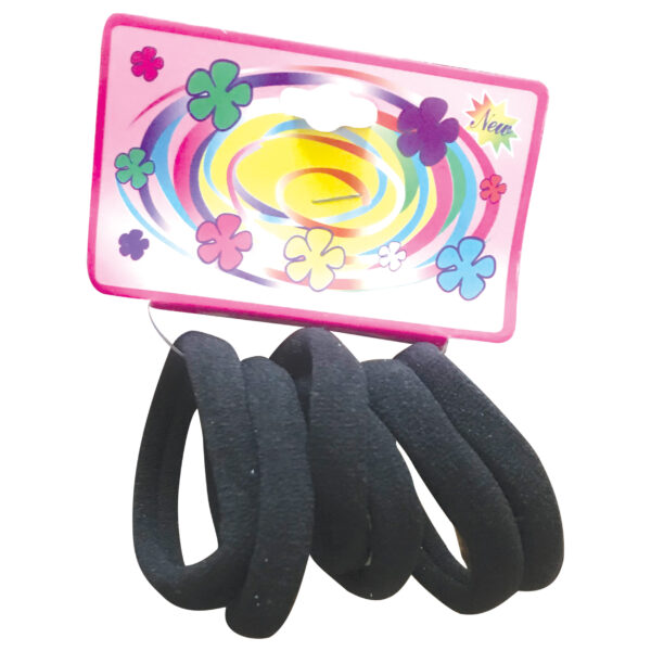 Μαύρα λαστιχάκια μαλλιών σετ 5 τεμχ