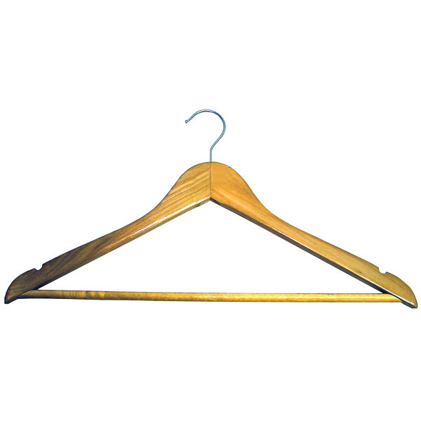 Ίσια ξύλινη κρεμάστρα ρούχων χωρίς καμπούρα