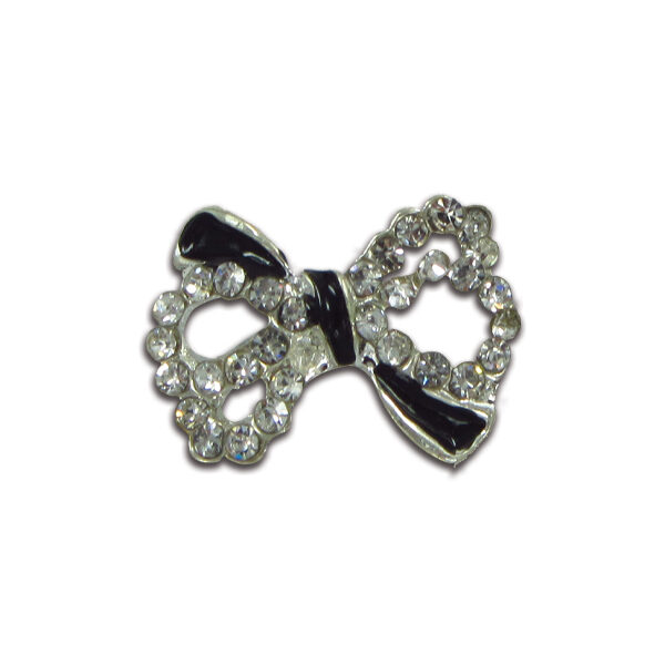 Μεταλλικό διακοσμητικό νυχιών φιόγκος μαύρος