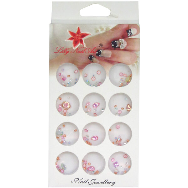 Κασετίνα με διακοσμητικά στρασάκια νυχιών