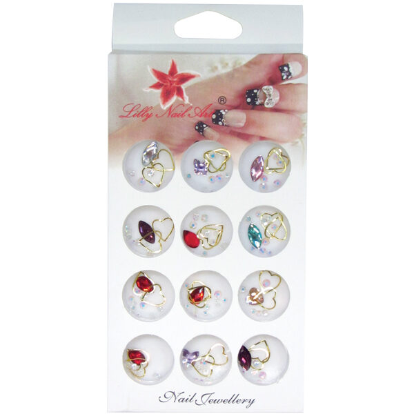 Κασετίνα με διακοσμητικά στρασάκια νυχιών