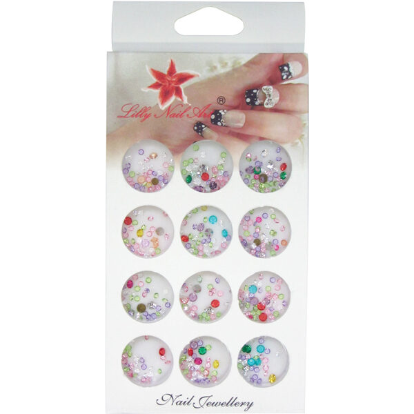 Κασετίνα με διακοσμητικά στρασάκια νυχιών