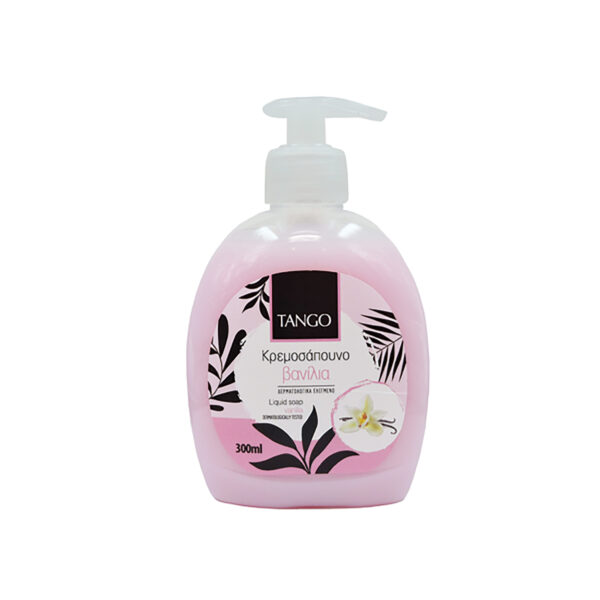 Κρεμοσάπουνο χεριών Tango αντλία 300ml ροζ "βανίλια"