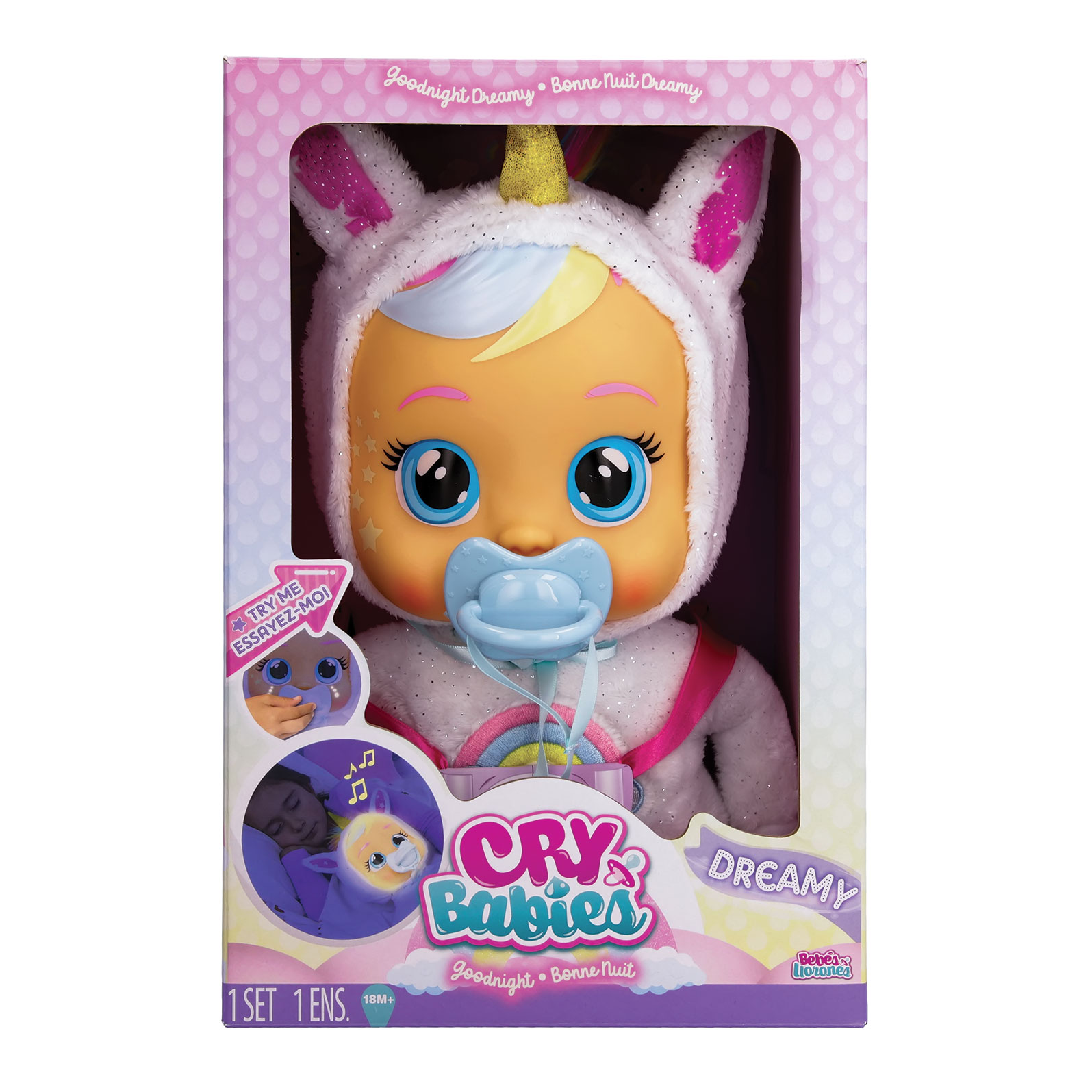410491412-65b8ffe7953b14ec0bf60d73 Λαμπάδα Cry Babies Κλαψουλίνια Όνειρα Γλυκά Dreamy - Διαδραστική Κούκλα Κλαίει Με Αληθινά Δάκρυα - Image 1