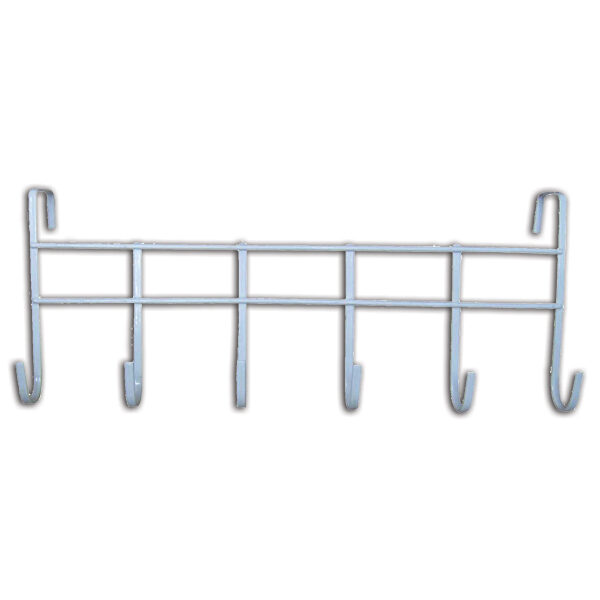 Ίσια μεταλλική κρεμάστρα πόρτας 6 θέσεων