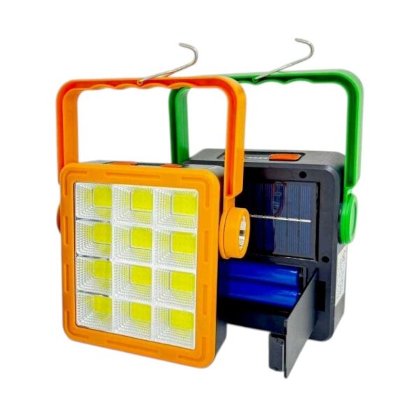 Επαναφορτιζόμενος προβολέας εργασίας LED με ηλιακό πάνελ - 9805B-12 COB - 419246