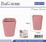 Θήκες οδοντόβουρτσας πλαστικές σε σετ 5Χ - Pink - 21746 - Image 2