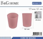 Κάδος απορριμμάτων μπάνιου πλαστικός - Pink - 21737 - Image 2