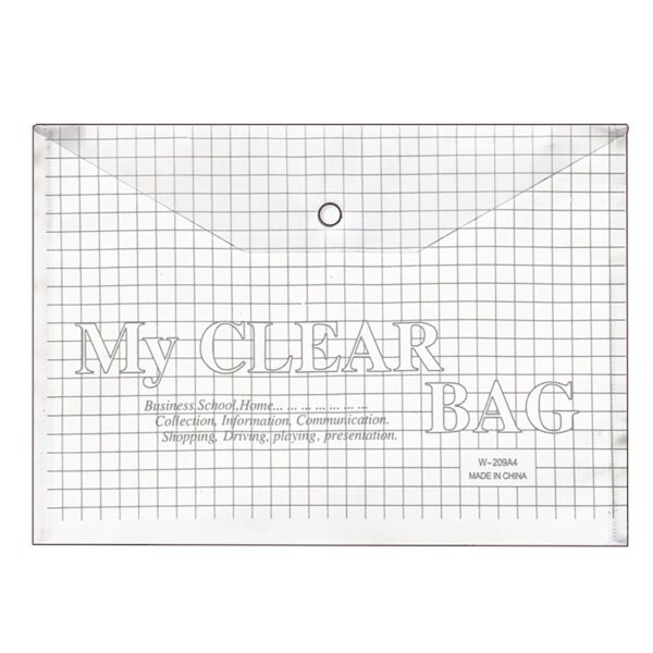 Φάκελος Κουμπί Διάφανος FC 25x35cm JustNote 701110