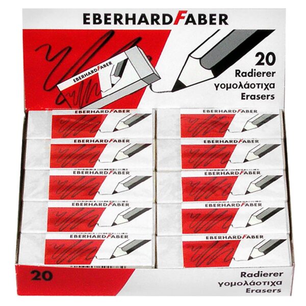 Γόμα Faber Λευκή πακ=20τεμ  Faber 5280-Β