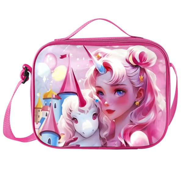 Ισοθερμικό Τσαντάκι Φαγητού Κοπέλα & Μονόκερος 24x18x9cm JustNote 703426