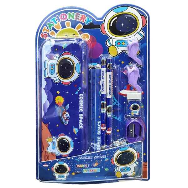 Σχολικό σετ=8τεμ Αστροναύτης  με Μεταλλική Κασετίνα 27χ17cm JustNote 703449