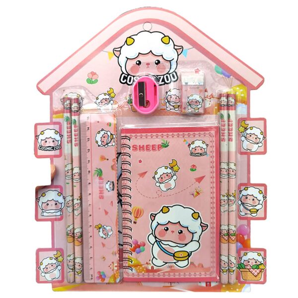 Σχολικό σετ=8τεμ Σχέδιο Πρόβατα με Τετράδιο 27x22cm JustNote 703450