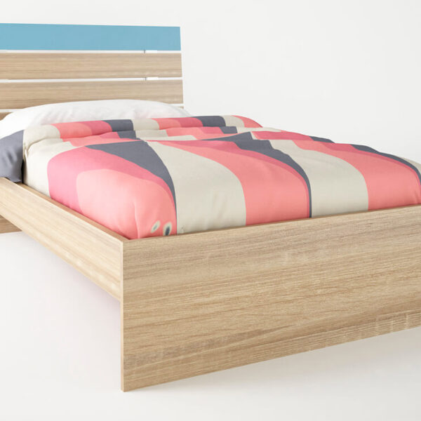 Παιδικό κρεβάτι "ΝΟΤΑ" μονό σε χρώμα δρυς-σιελ 90x190