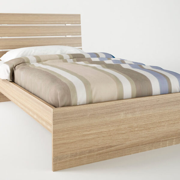 Κρεβάτι "ΝΟΤΑ" ημίδιπλο σε χρώμα δρυς 110x190