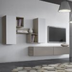 Σύνθεση σαλονιού "SMART 4C" σε χρώμα σταχτί-λευκό