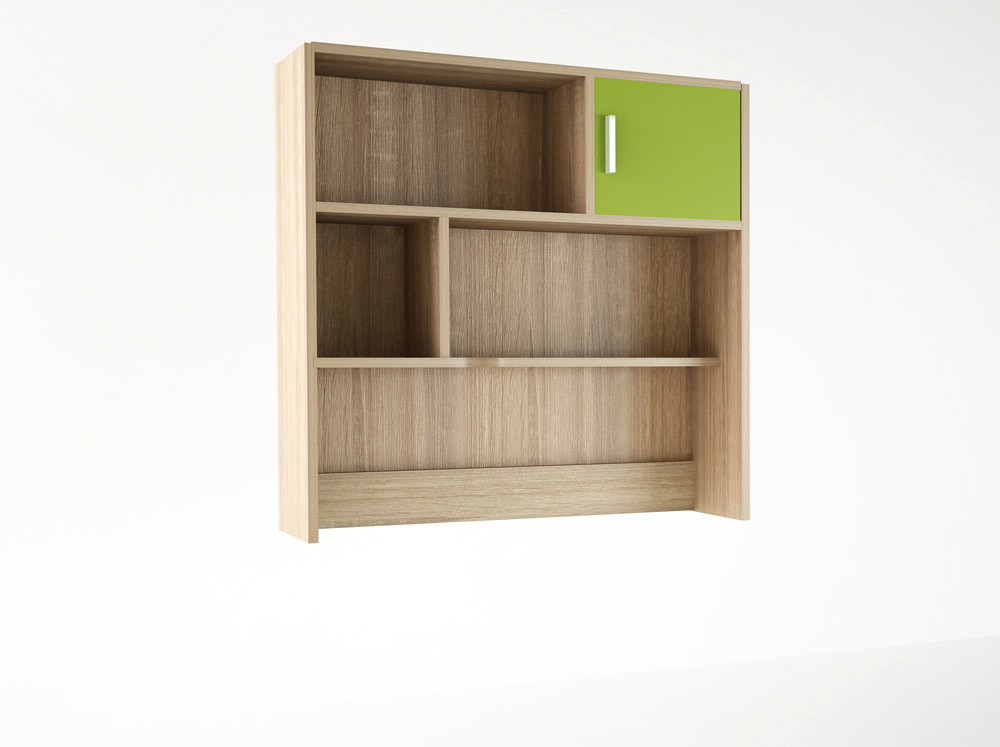 500-00233 Εταζέρα σε χρώμα δρυς-λαχανί 100x30x100 - Image 1