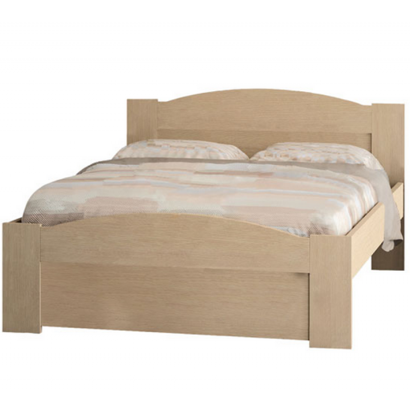 500-00289 Κρεβάτι "ΚΥΜΑ" διπλό σε χρώμα δρυς 140x190 - Image 1